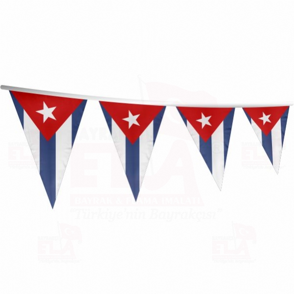 Küba Üçgen Bayrak ve Flamalar