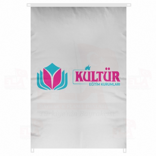 K�lt�r E�itim Kurumlar� Bina Boyu Bayraklar