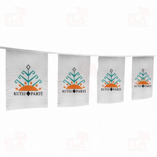 Kutlu Parti �pe Dizili Flamalar ve Bayraklar