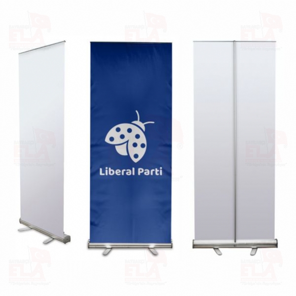 Lacivert Liberal Parti Banner Roll Up