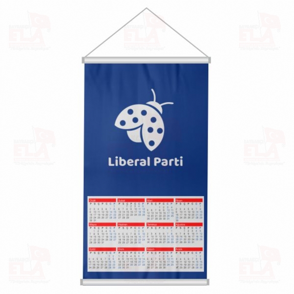 Lacivert Liberal Parti Bez Takvim Dijital Bask� Lacivert Liberal Parti Duvar Takvim