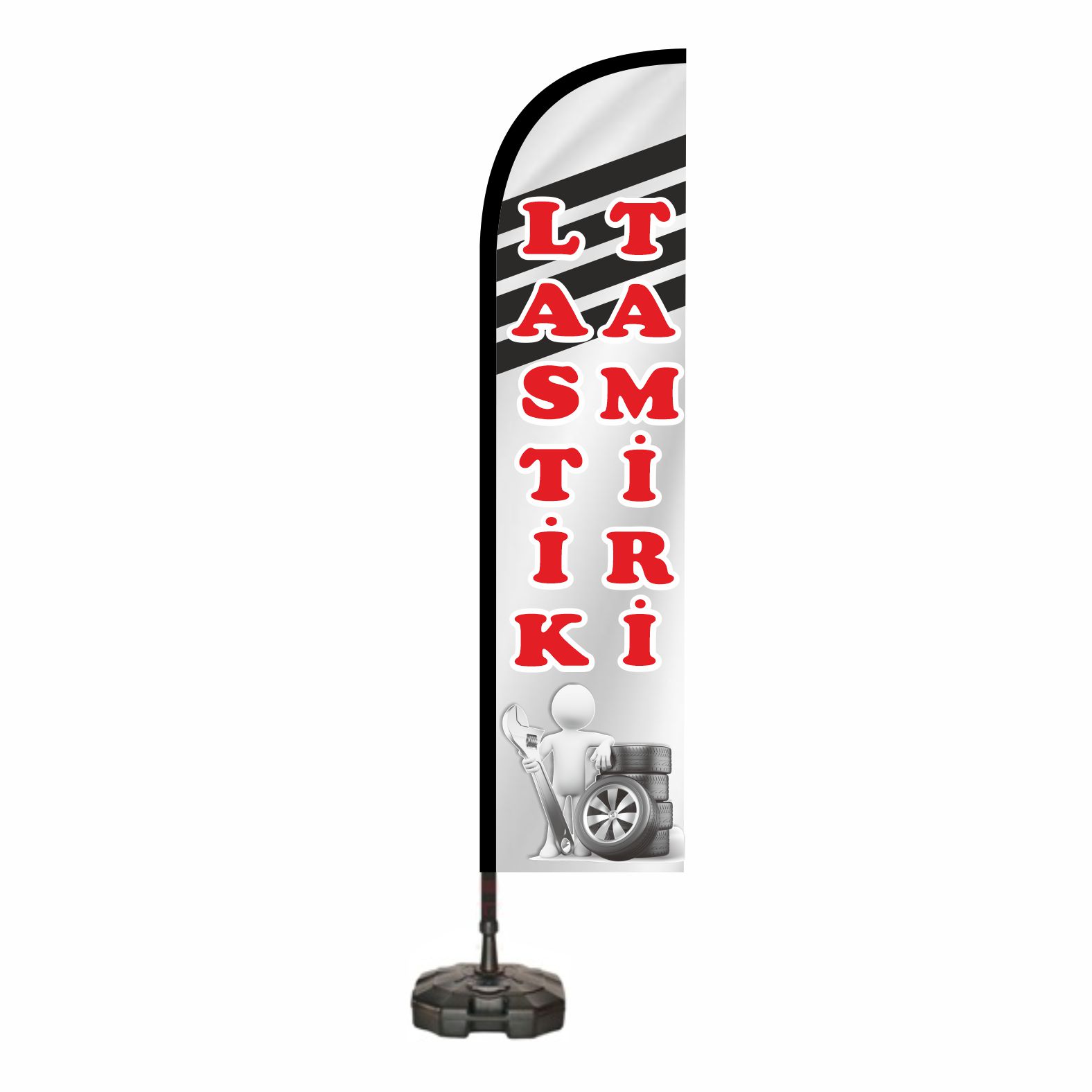 Lastik Tamiri �zel Tasar�m Bayrak Lastik Tamiri �ste�e �zel Bayraklar
