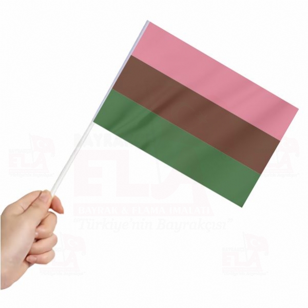 Lgbt Genderqueer Sopalı Bayrak ve Flamalar