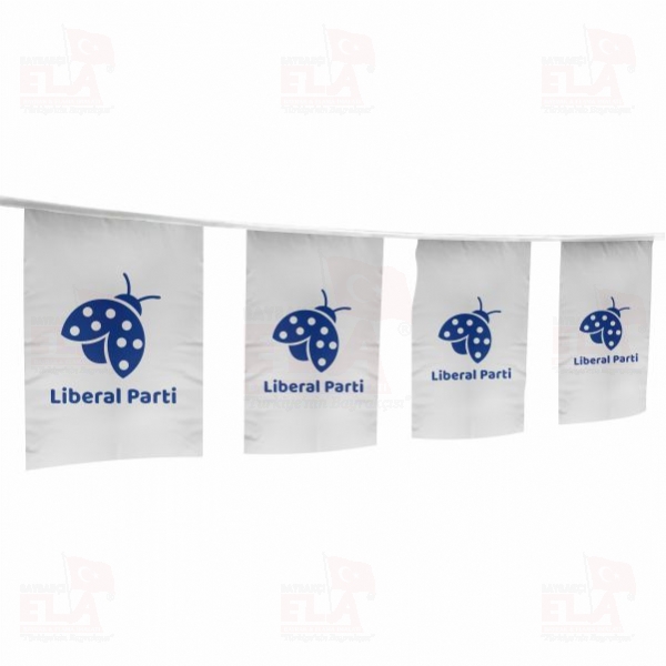 Liberal Parti �pe Dizili Flamalar ve Bayraklar