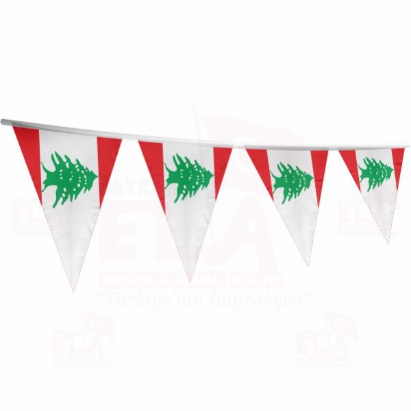 Lübnan Üçgen Bayrak ve Flamalar