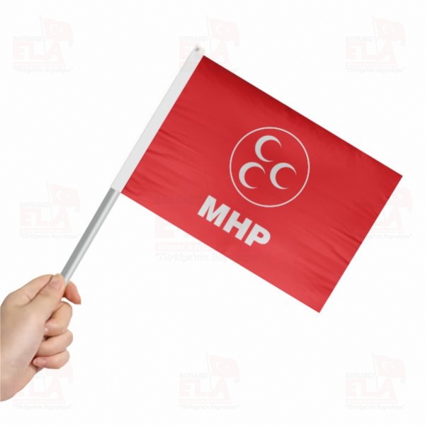 MHP K�rm�z� Milliyet�i Hareket Partisi Sopal� Bayrak ve Flamalar