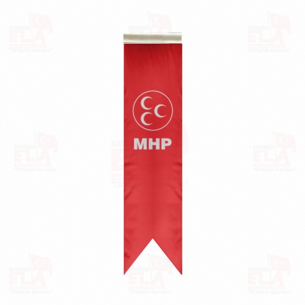 MHP K�rm�z� Milliyet�i Hareket Partisi �zel Logolu Masa Bayra��