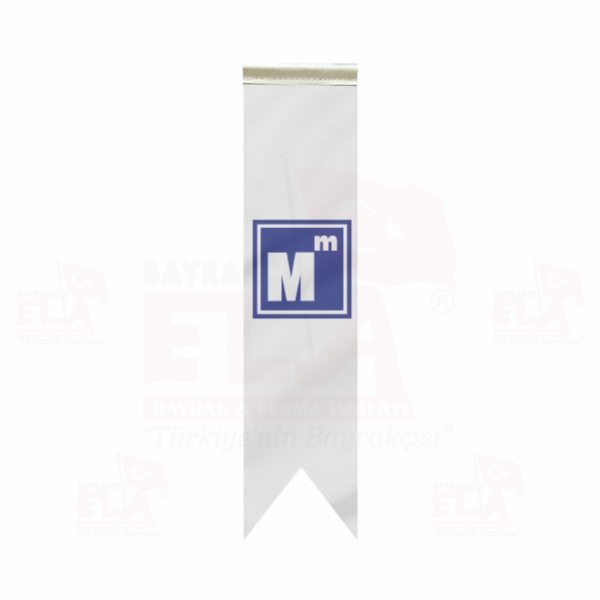 MM Muhasebe Özel Logolu Masa Bayrağı