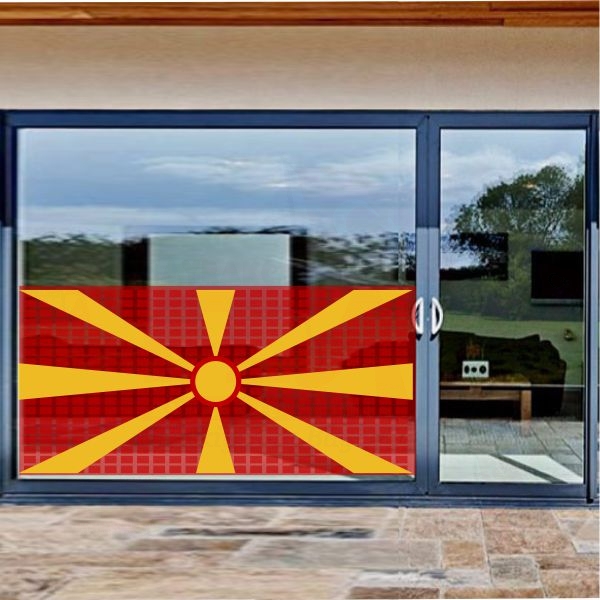 Makedonya Cam Sticker Etiket Makedonya Cam Yapışkanı Makedonya Cam Yazısı