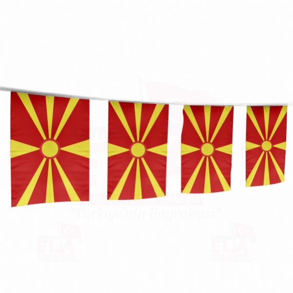 Makedonya İpe Dizili Flamalar ve Bayraklar