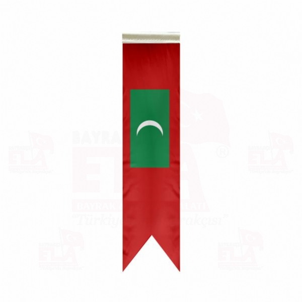 Maldivler Özel Logolu Masa Bayrağı