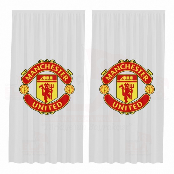 Manchester United Football Club Bask�l� G�ne�lik Perdeler
