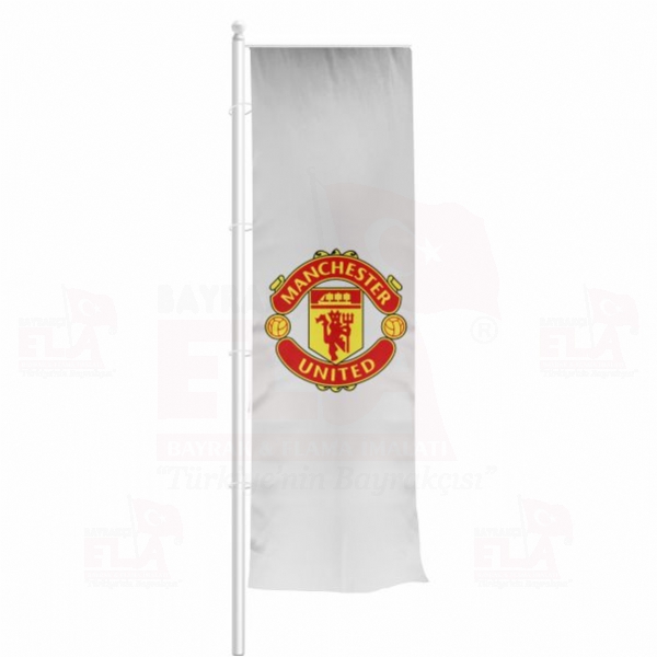 Manchester United Football Club Yatay �ekilen Flamalar ve Bayraklar