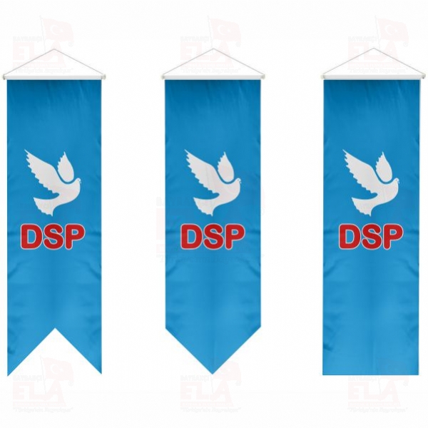 Mavi Dsp Demokratik Sol Parti K�rlang�� Flamalar Bayraklar