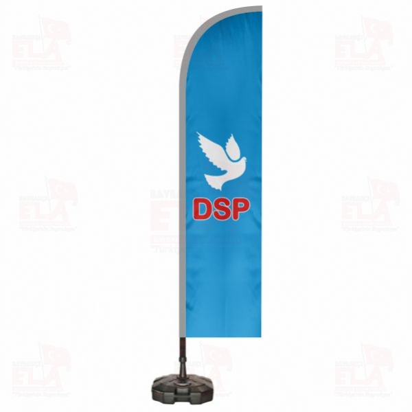 Mavi Dsp Demokratik Sol Parti Plaj Bayra�� ve Yelken Bayra��