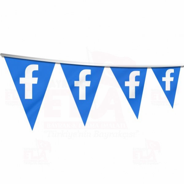 Mavi Facebook gen Bayrak ve Flamalar