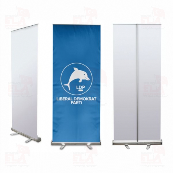 Mavi Liberal Demokrat Parti Banner Roll Up