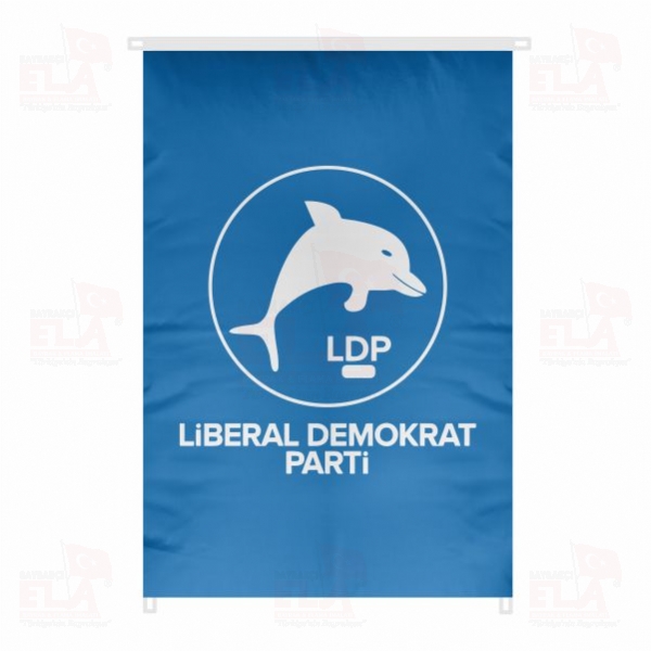 Mavi Liberal Demokrat Parti Bina Boyu Bayraklar
