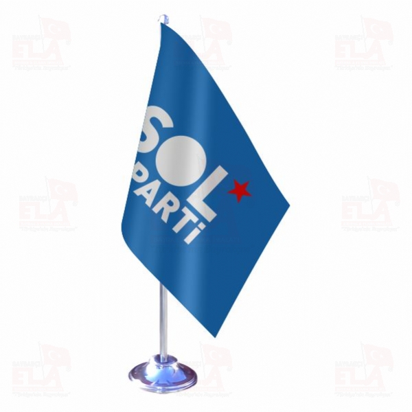 Mavi Sol Parti Tekli Masa Bayra��
