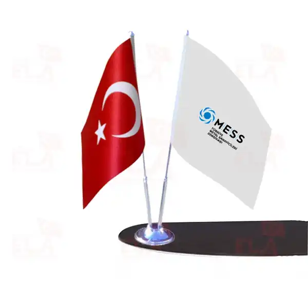 Mess Türkiye Metal Sanayicileri Sendikası 2 li Masa Bayrağı