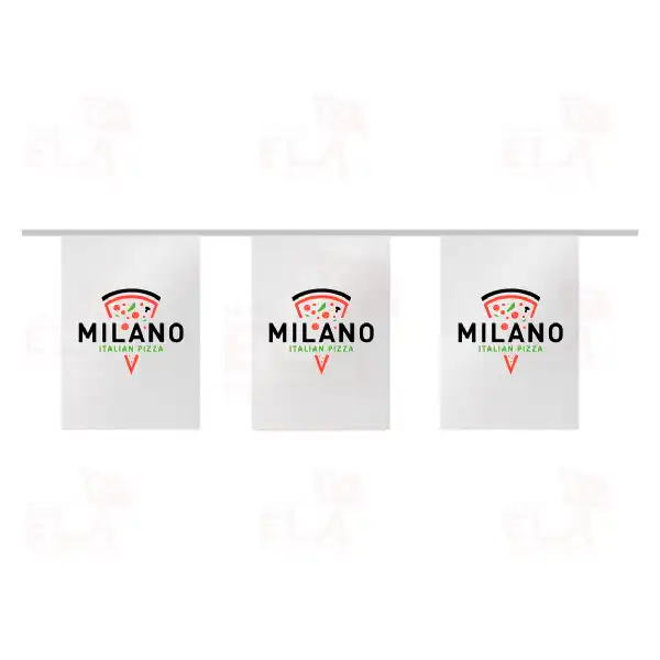 Milano Pizza pe Dizili Flamalar ve Bayraklar
