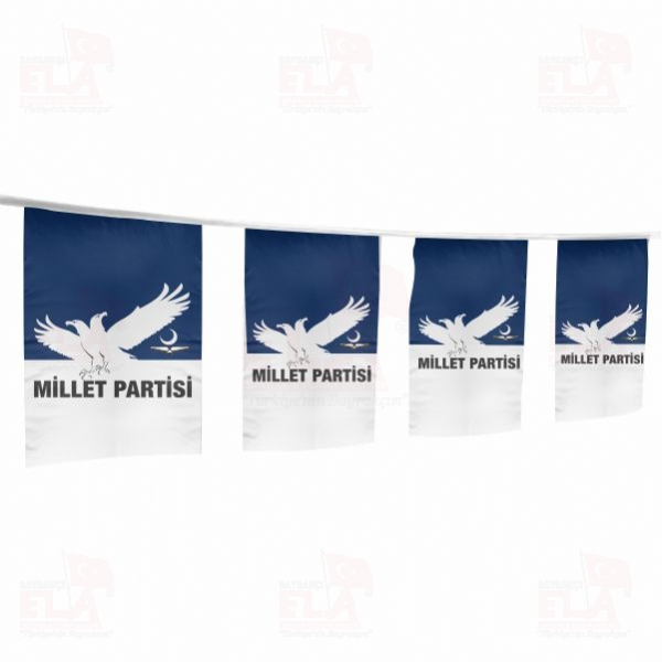 Millet Partisi �pe Dizili Flamalar ve Bayraklar