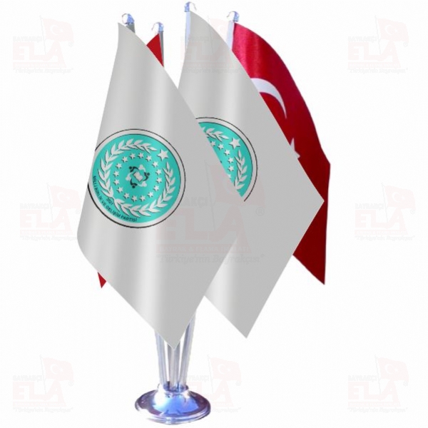 Milli Birlik ve Geli�im Partisi D�rtl� �zel Masa Bayra��