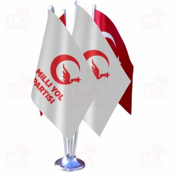 Milli Yol Partisi D�rtl� �zel Masa Bayra��