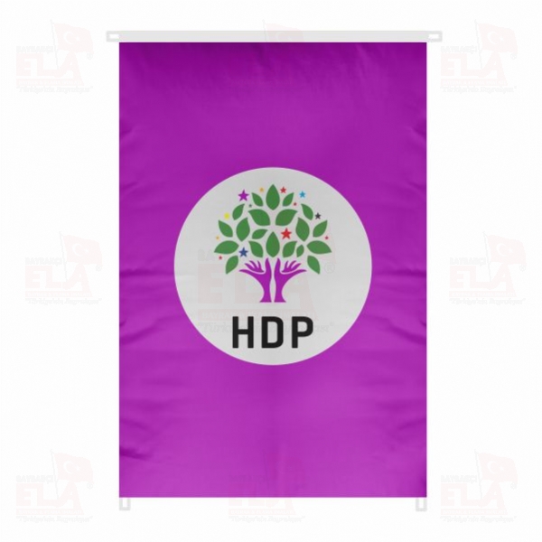 Mor Halklar�n Demokratik Partisi Bina Boyu Bayraklar