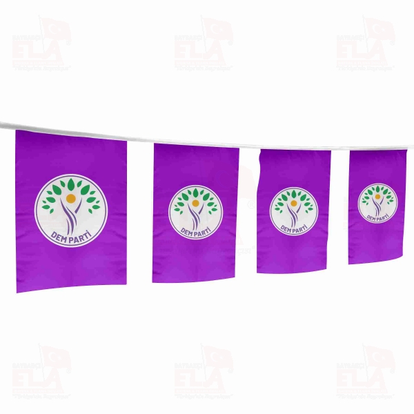Mor Halklar�n E�itlik ve Demokrasi Partisi �pe Dizili Flamalar ve Bayraklar