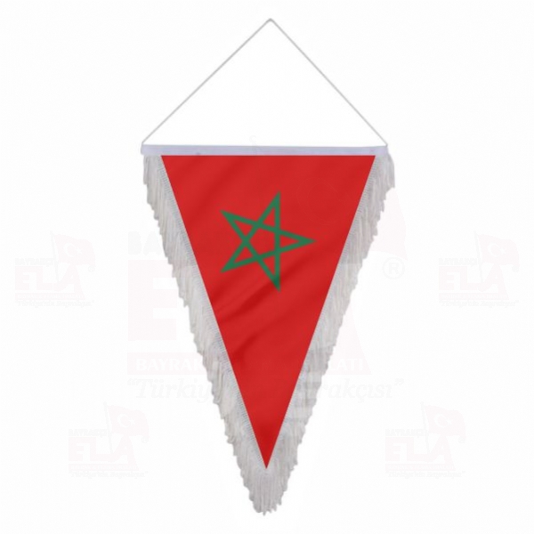 Morocco Saçaklı Takdim Flamaları