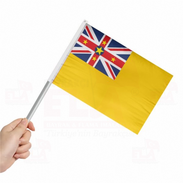 Niue Sopal� Bayrak ve Flamalar