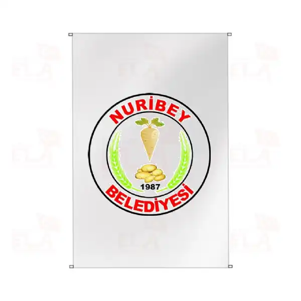 Nuribey Belediyesi Bina Boyu Bayraklar