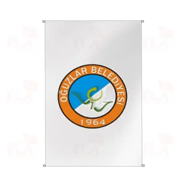 Ouzlar Belediyesi Bina Boyu Bayraklar