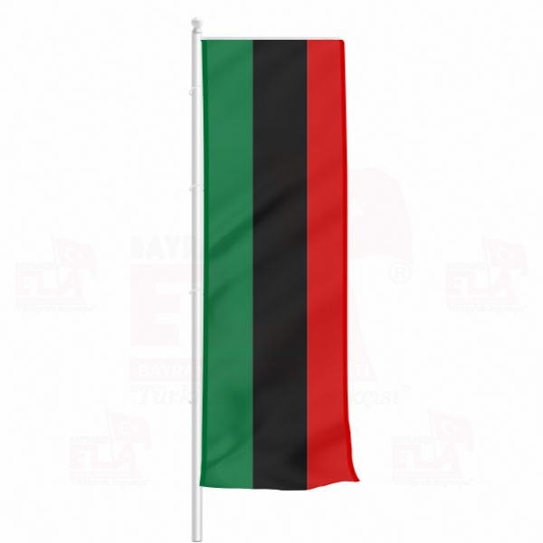 Pan Afrika Yatay ekilen Flamalar ve Bayraklar