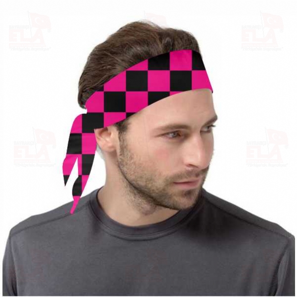 Pembe Siyah Damal� Bandana