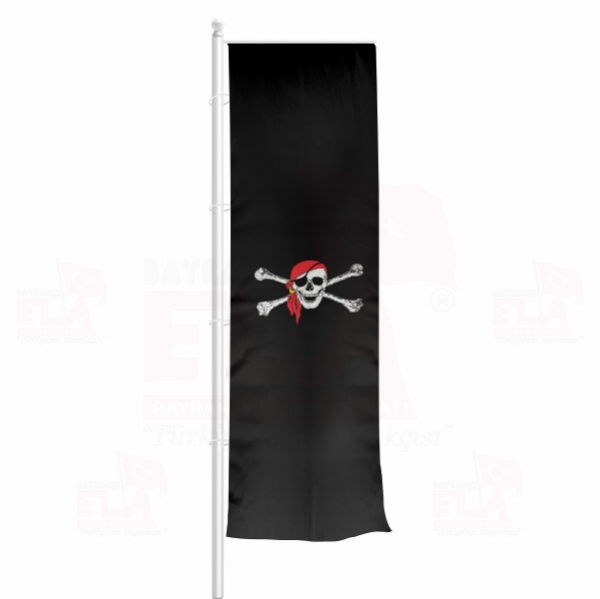Pirate Bandana Yatay �ekilen Flamalar ve Bayraklar