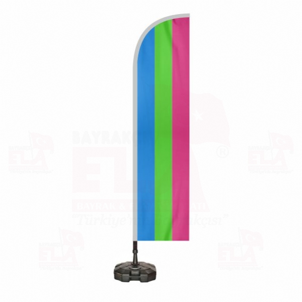 Polysexuality Pride Plaj Bayra�� ve Yelken Bayra��