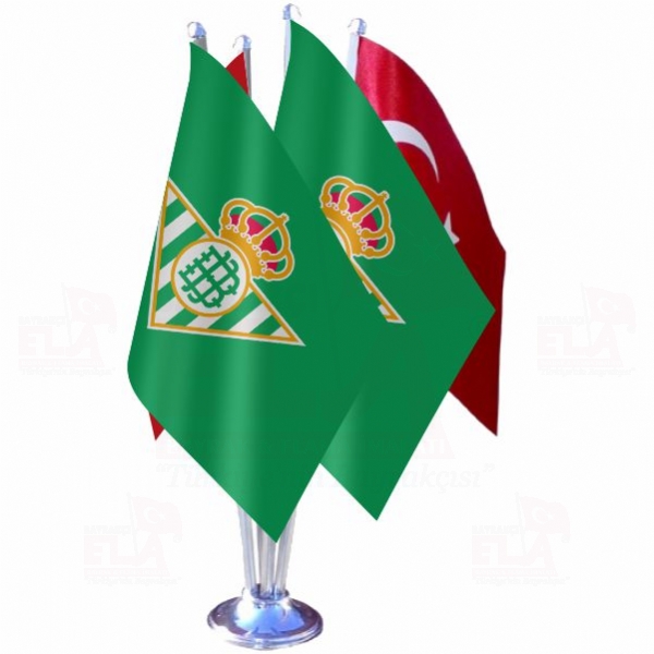 Real Betis D�rtl� �zel Masa Bayra��