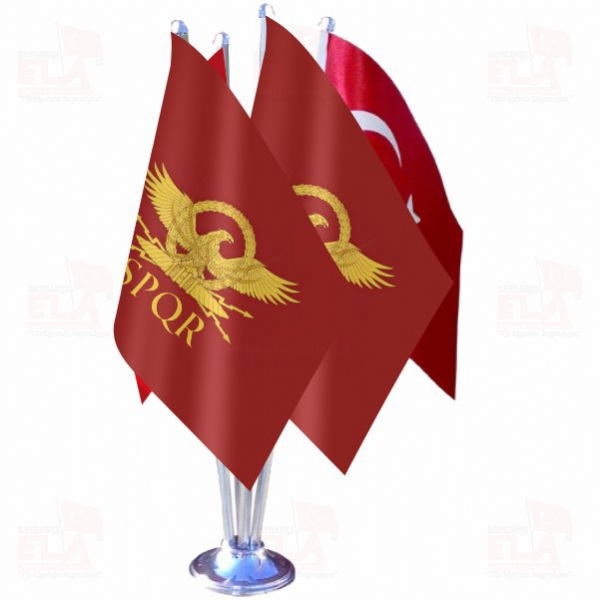 Roma Cumhuriyeti D�rtl� �zel Masa Bayra��