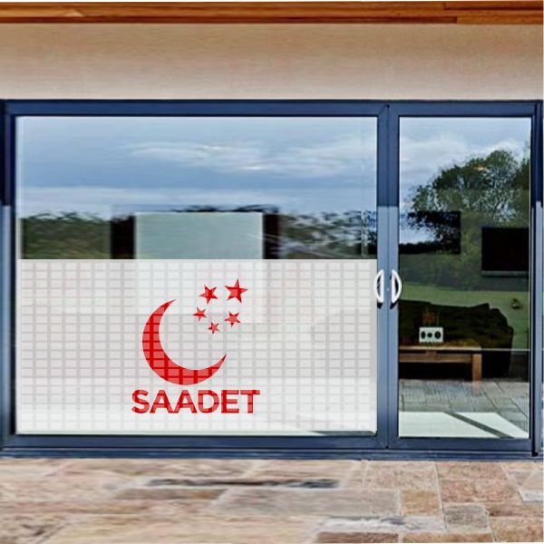 Saadet Partisi Cam Sticker Etiket Saadet Partisi Cam Yap��kan� Saadet Partisi Cam Yaz�s�