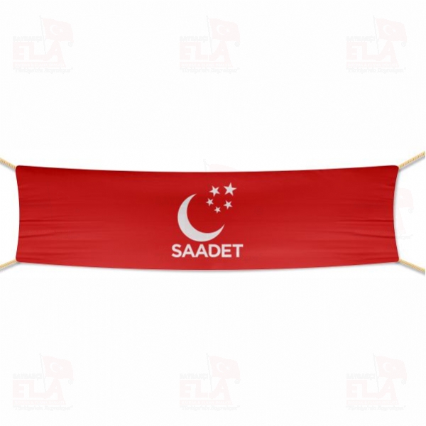 Saadet Partisi K�rm�z� Afi� ve Pankartlar
