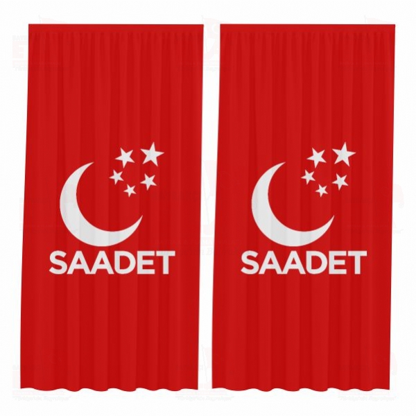 Saadet Partisi K�rm�z� Bask�l� G�ne�lik Perdeler