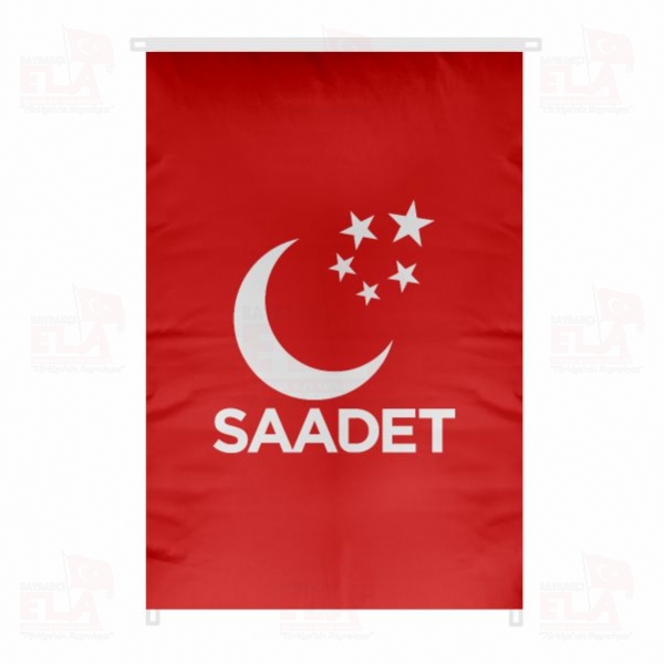 Saadet Partisi K�rm�z� Bina Boyu Bayraklar