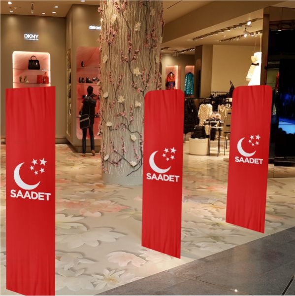 Saadet Partisi K�rm�z� Ma�aza Alarm K�l�f� Ma�aza Anten K�l�f�