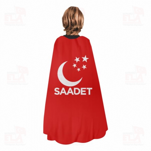 Saadet Partisi K�rm�z� Pelerin Dijital Bask� Pelerin