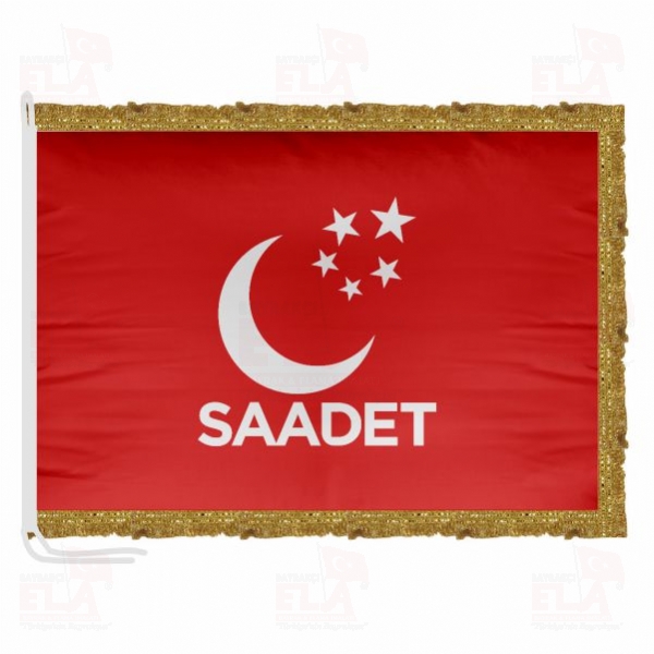 Saadet Partisi K�rm�z� Saten Makam Flamas�