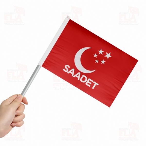 Saadet Partisi K�rm�z� Sopal� Bayrak ve Flamalar