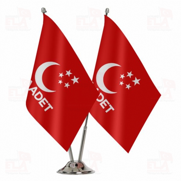 Saadet Partisi K�rm�z� �kili Masa Bayra��