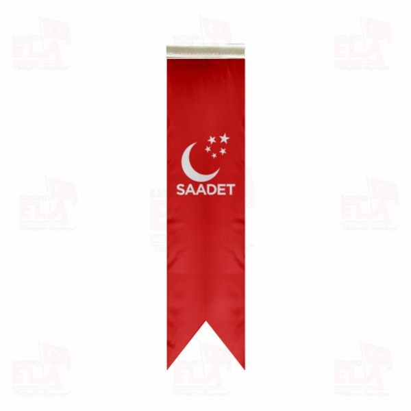 Saadet Partisi K�rm�z� �zel Logolu Masa Bayra��